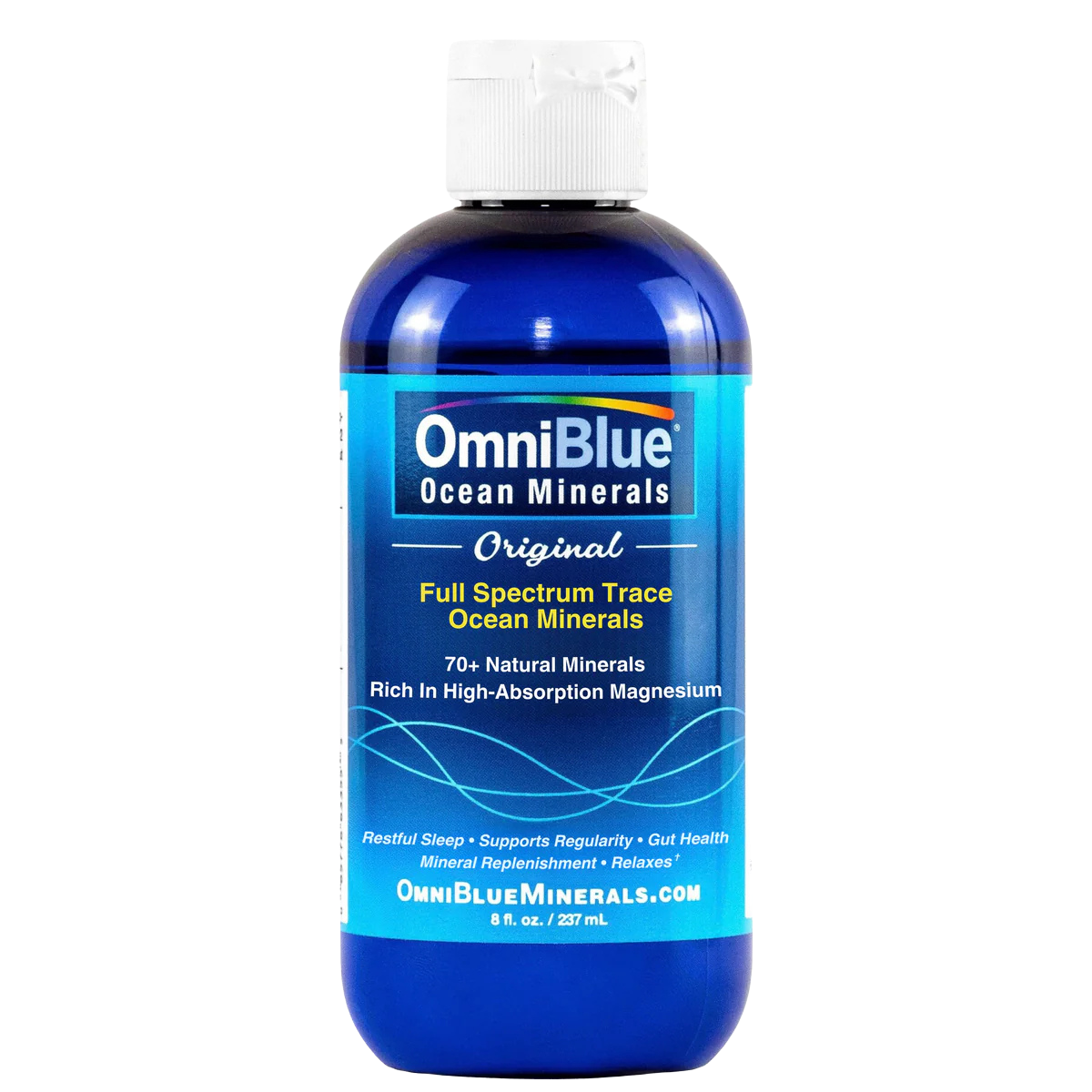 OmniBlue Original 8oz: one bottle of concentrated ocean minerals